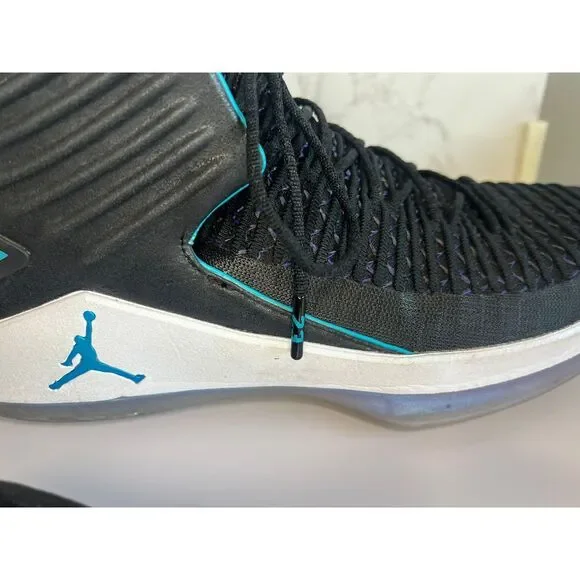 Nike Air‎ Jordan XXXII 32 CEO Black Rapid Teal White Size 12 Men's Sneakers - Picture 8 of 11